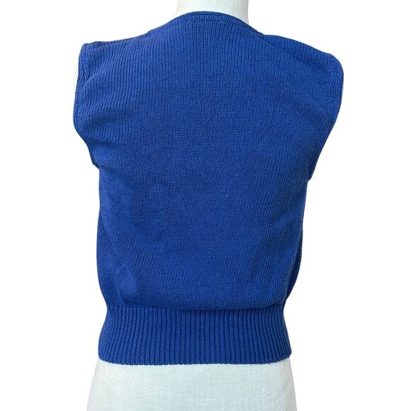 Vintage Blue Sweater Vest Size Medium - Picture 3 of 6